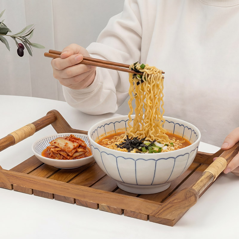 일상에서 딱 어울리는 일본풍 도자기 라면기 세트, 냉면 그릇으로 딱이야!