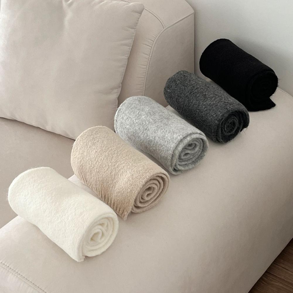 트레이 겨울 남녀공용 울 니트 머플러 목도리