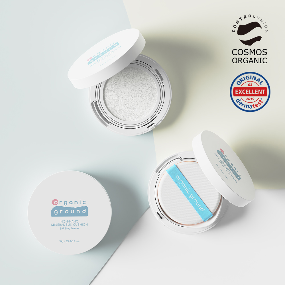 오가닉그라운드 유아 키즈 무기자차 논나노 선쿠션 15g SPF50+,PA++++ (+리필)