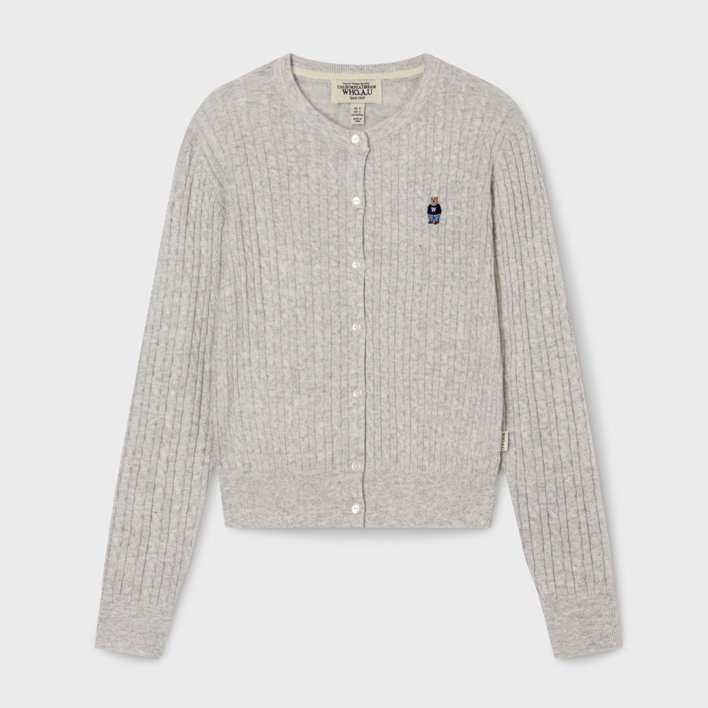 [후아유] 스티브 하이게이지 울 케이블 가디건(여성) / WHCKG1215F