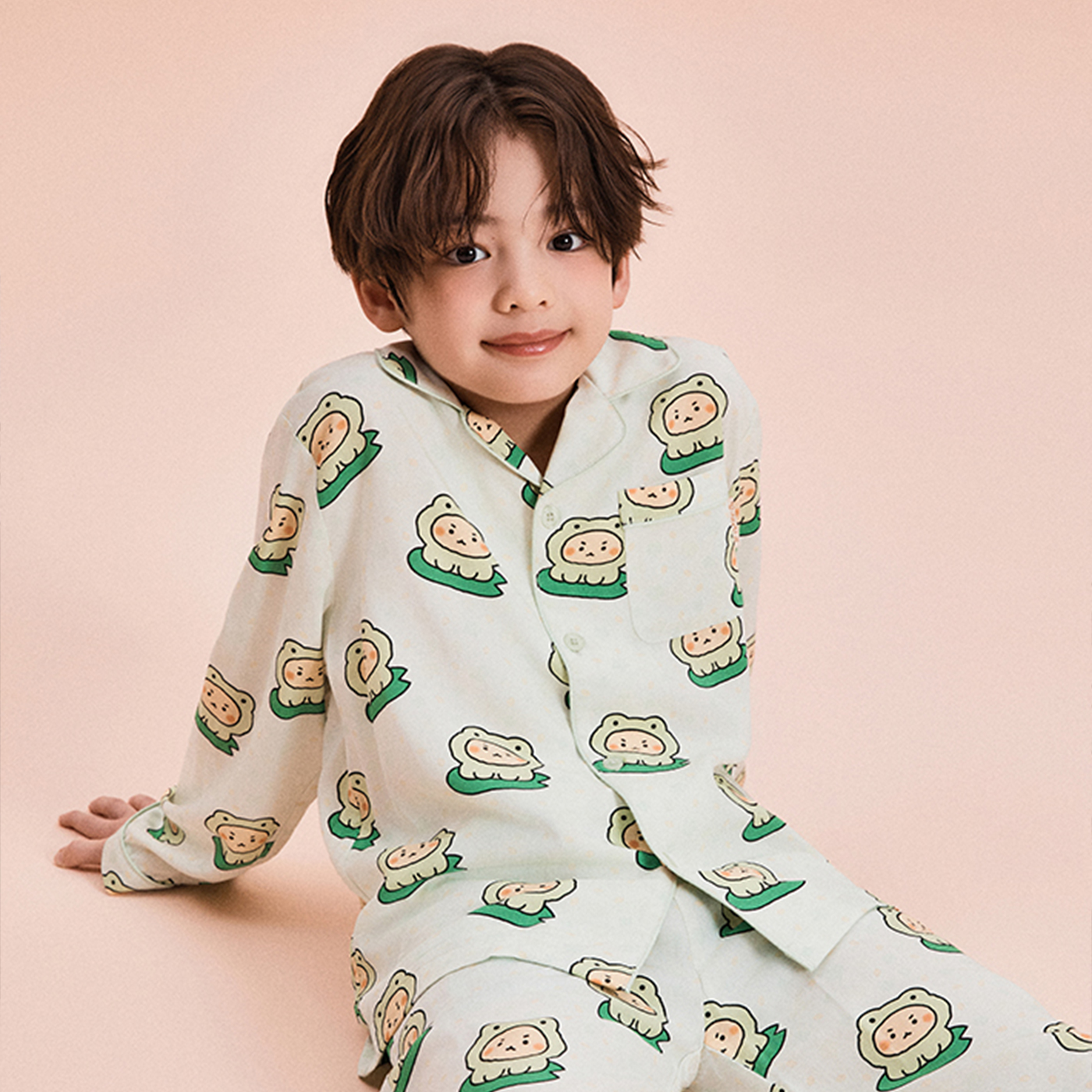 [당일출고][망그러진곰] 스파오키즈 망고미 긴팔 파자마 잠옷 SPPPG23KU2