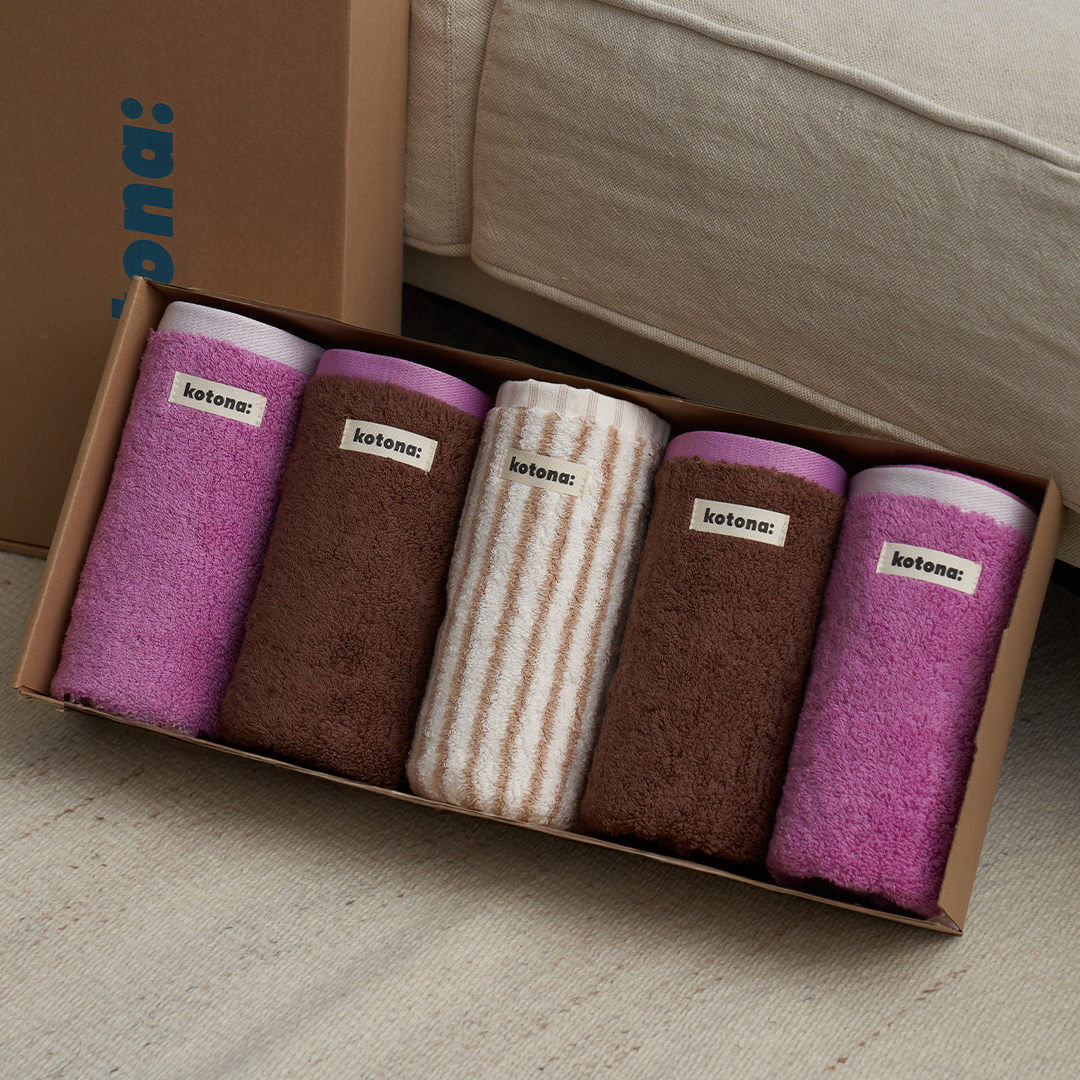 코토나 홈바디 타월 세트 선물포장 집들이 선물 200g , 베이, 5장