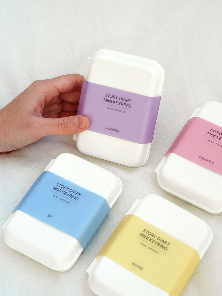[잉크파인] 이야기 미니 키링 다이어리 만년필 감사일기 무지노트 A8