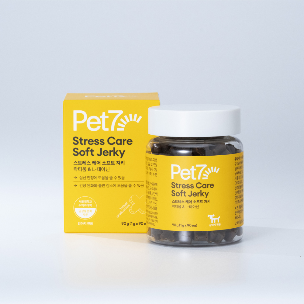 펫세븐 강아지 영양제 스트레스 케어 분리불안 진정제 노령견 면역 안정제 소프트져키