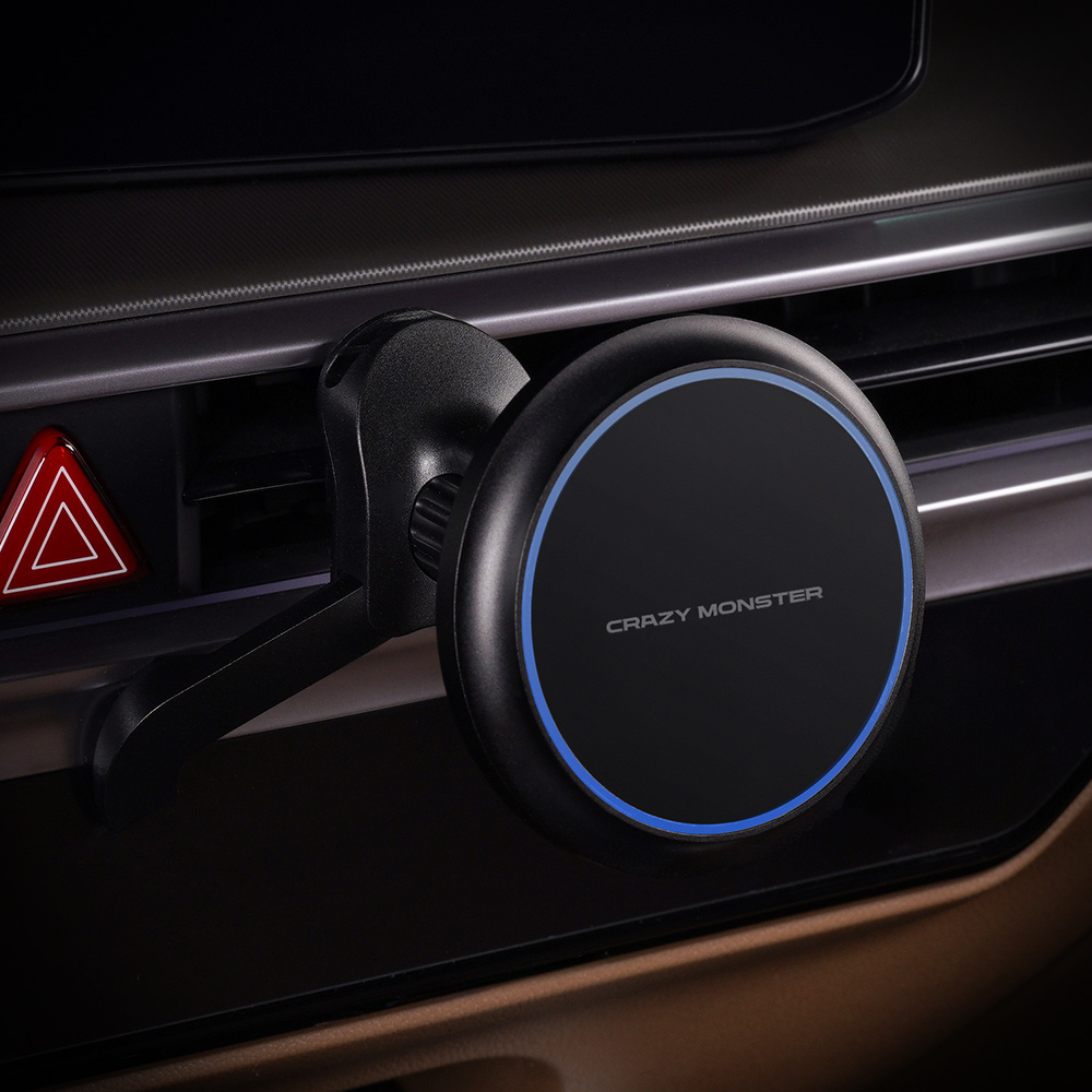 크레이지몬스터 차량용 맥세이프 Qi2 고속 무선충전기 자석 핸드폰 거치대 스마트폰 네오 M1