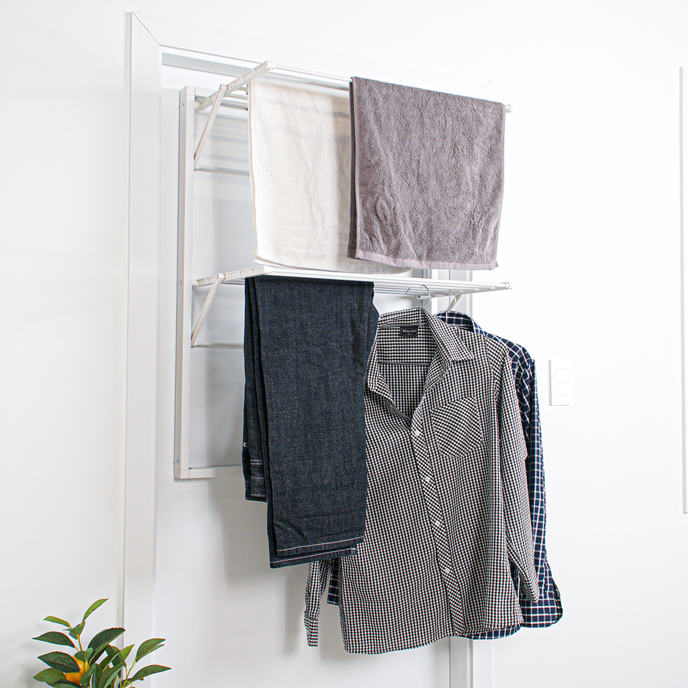 [단독] 런드리업 문걸이 빨래건조대 원룸 튼튼한 미니 접이식 건조대
