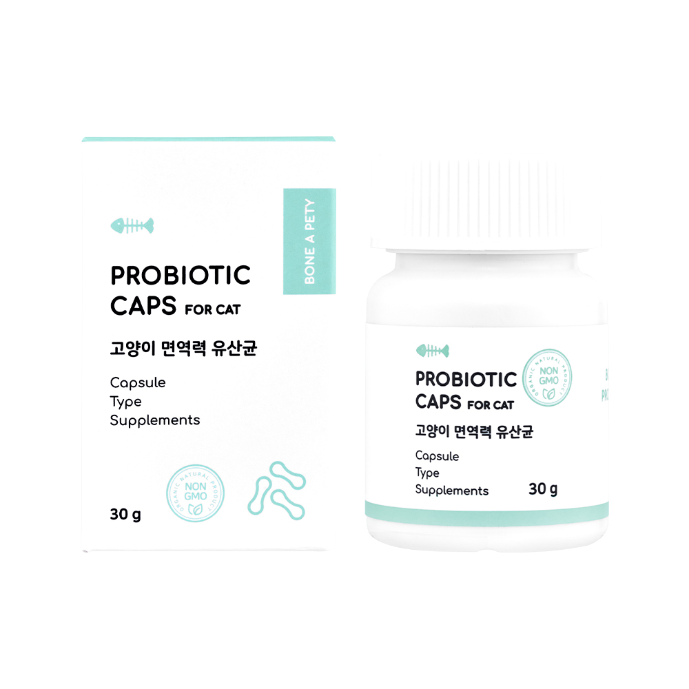 본아페티 고양이 구강관리 유산균 프로바이오틱캡스포캣 아기 설사 변비 캡슐 60포, 1개