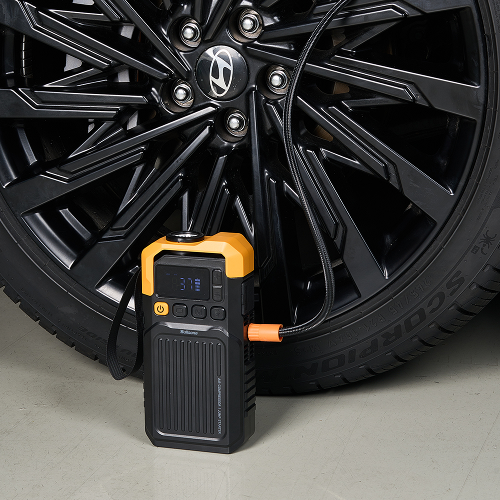 [불스원]타이어 공기압 공기 주입기&점프스타터 자동차 방전 배터리충전 자동차 바람 체크