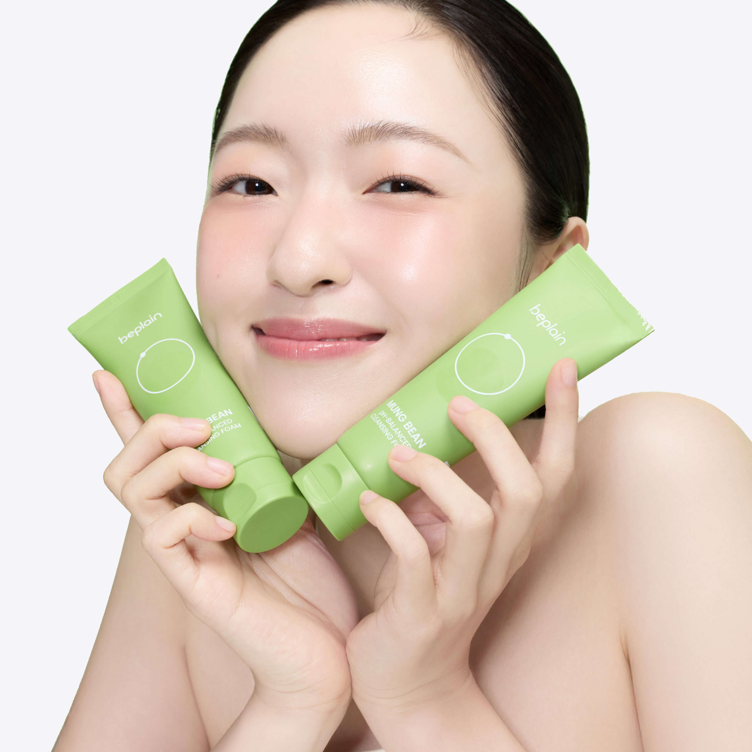 [네이버단독][총200ml] 비플레인 녹두 약산성 클렌징폼 100ml, 2개