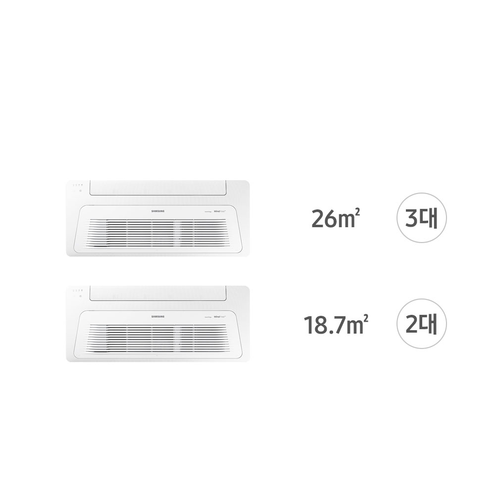 삼성 무풍 시스템 천정형 에어컨 가정용 기본설치비포함 5실, 115.4㎡, 다배관