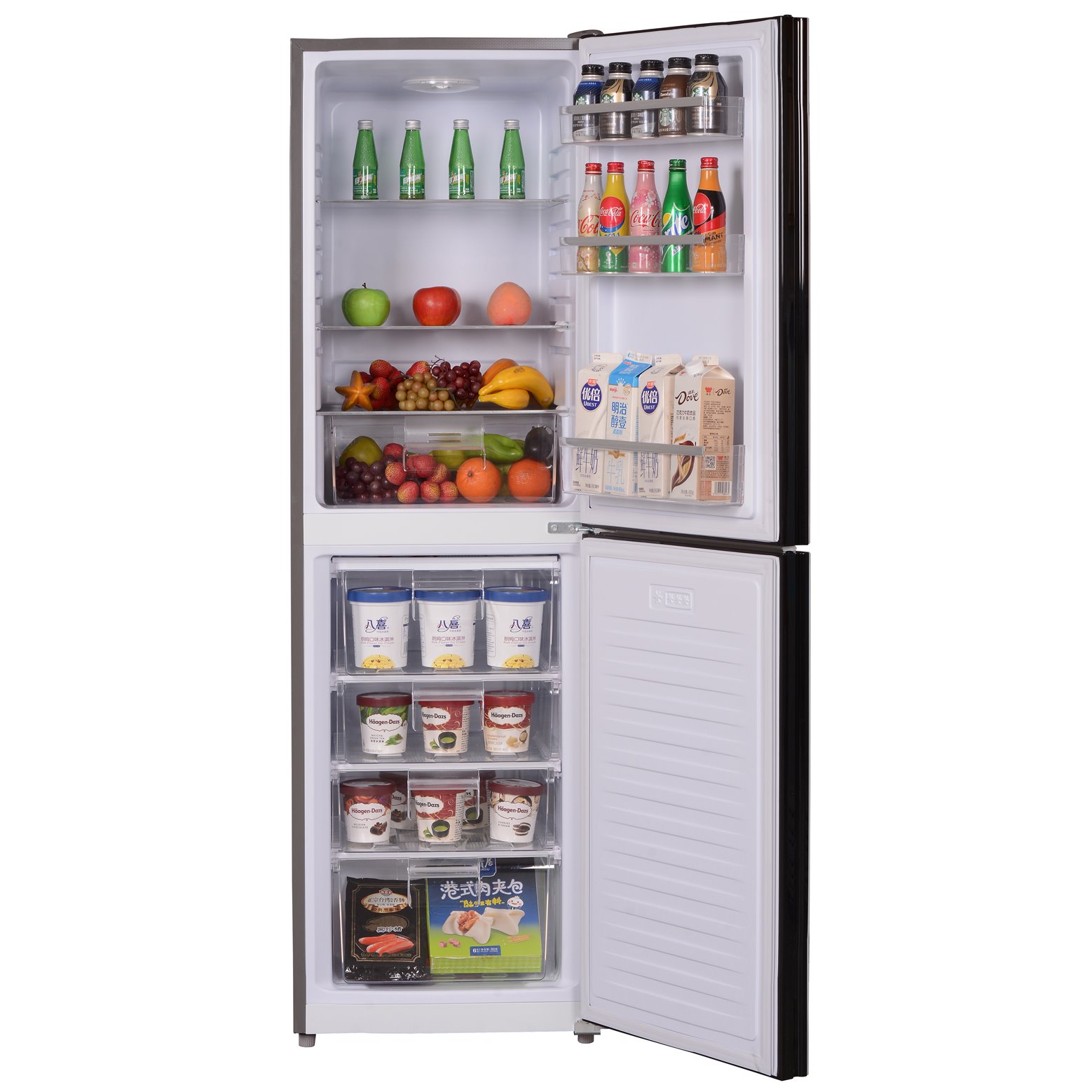 [품절]하이얼 아쿠아 글램글라스 스마트 콤비 냉장고 HRP257MDPW 248L 핑크