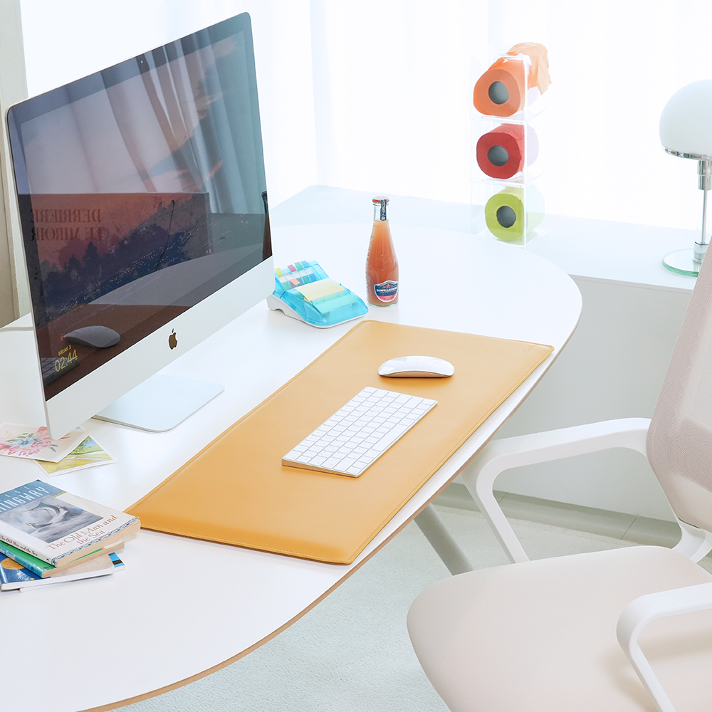 [다니카] 멜로우 게이밍 마우스 스펀지 가죽 데스크패드 장패드