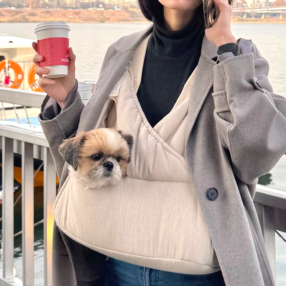 강아지 포대기 이동가방 모드니펫 앞가방 애견 슬링백 산책 백팩 S