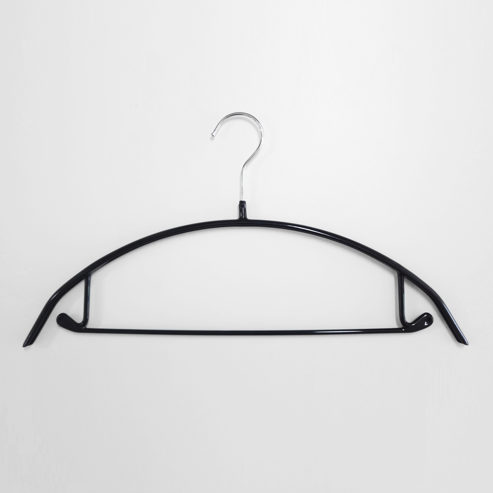 [단독] 에이비박스 디자인등록 글로시 회전형 논슬립 어깨뿔방지 라운드 옷걸이 멀티 블랙, 30개