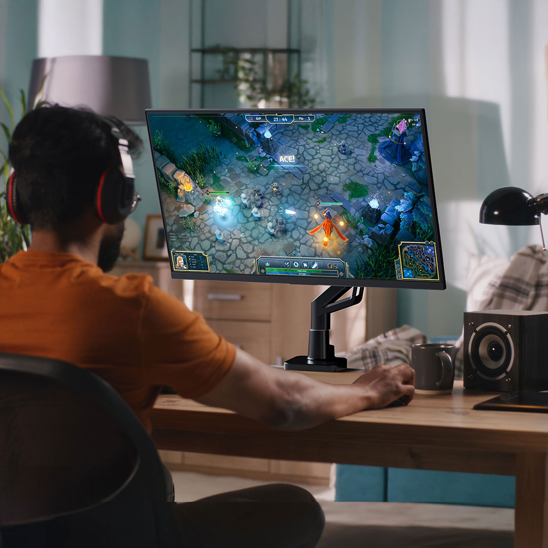 카멜마운트 MPS1G 싱글 게이밍 디자인 모니터 거치대 받침대 모니터암