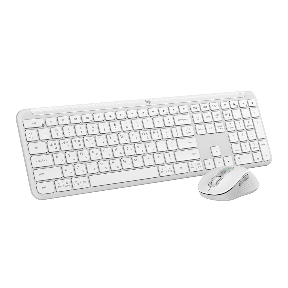 [슈퍼적립] [N배송] 로지텍코리아 공식 시그니처 MK950 콤보 슬림 무선 키보드 마우스 세트 오프화이트, 팬터그래프(Pantograph)