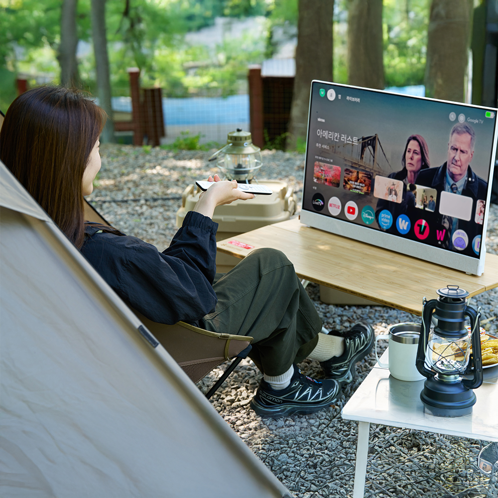 스마트티비 구글5.0 81cm(32인치) 무선 휴대용 캠핑 포터블 TV 단일구성