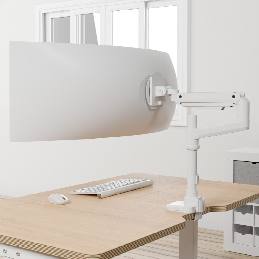 카멜마운트 IMA2PL 고중량 싱글 폴타입 높이 조절 특화 모니터 거치대 모니터암