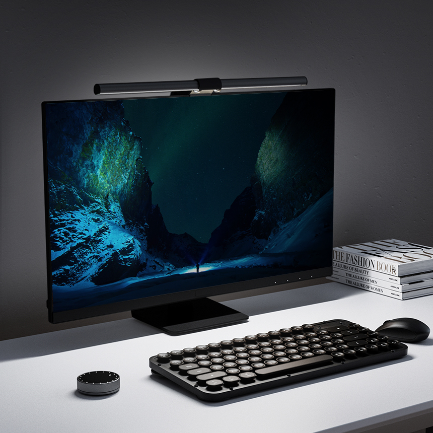 엘레센스 2in1 모니터 조명 라이트바 무선리모컨 LED 스탠드 램프 후면 조명 E1133