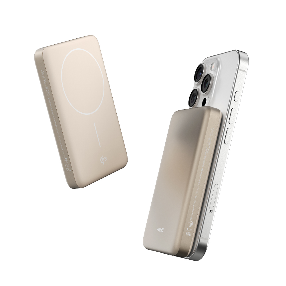 Qi2 15W 맥세이프 슬림 고속 보조배터리 10000mAh QB210 그레이