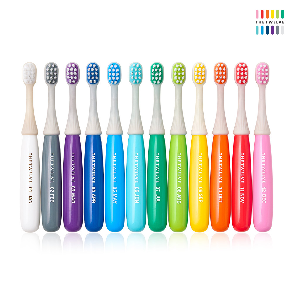 [1+1] 더트웰브 유아칫솔 12P + 키즈칫솔 12P 세트 어린이 돌 아기