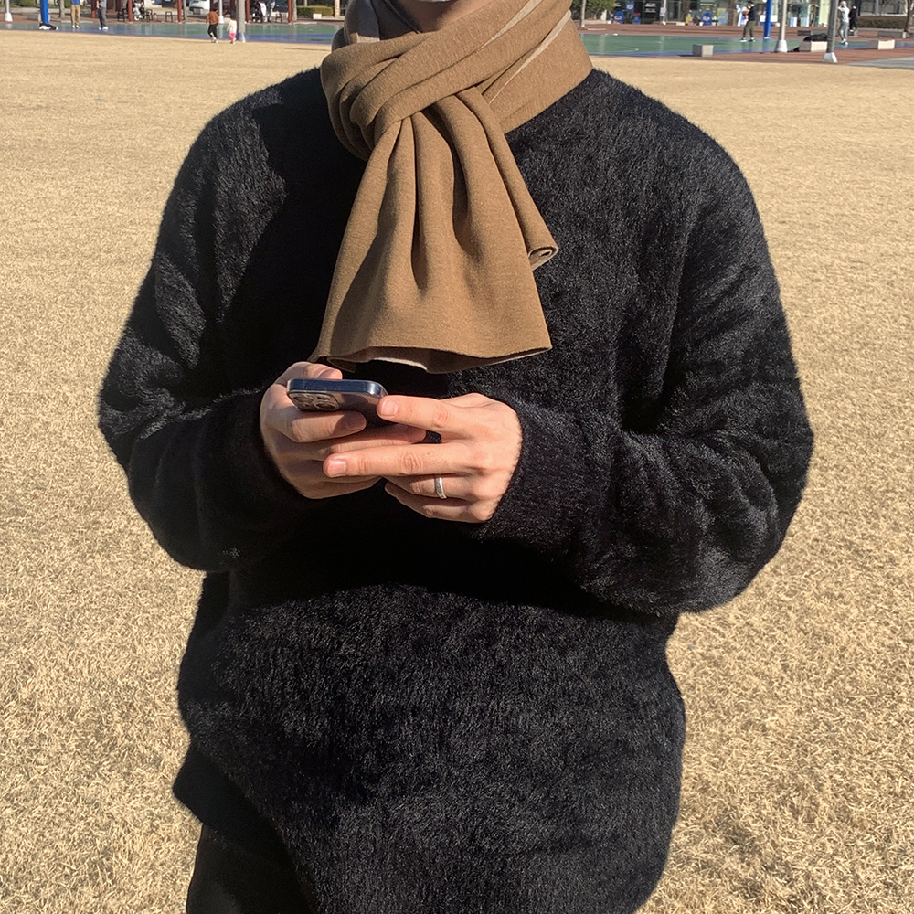 얇은목도리 목돌이 얇은머플러 남자숏머플러