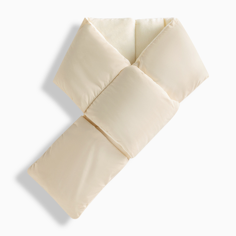 썸피트 짧은 미니 경량 기모 패딩 목도리