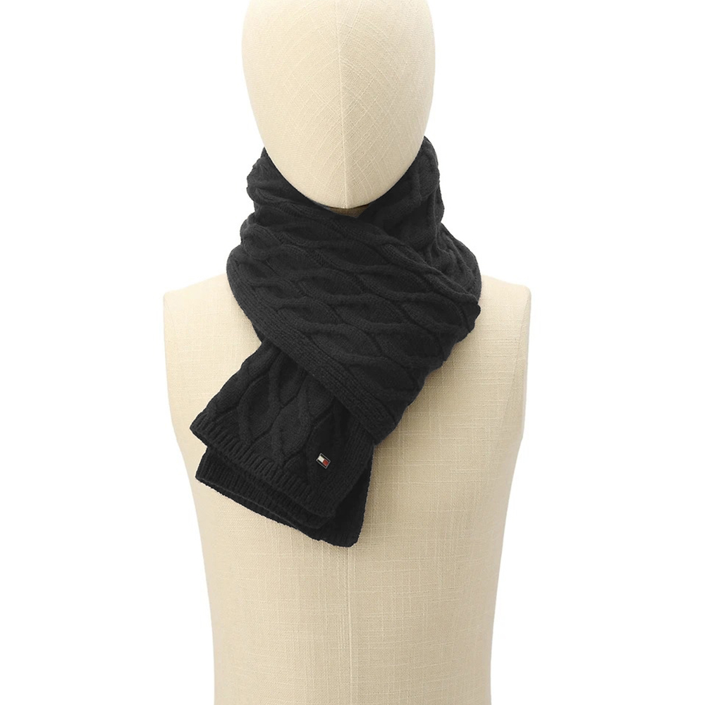 타미힐피거 케이블 꽈배기 머플러 목도리 니트 스카프