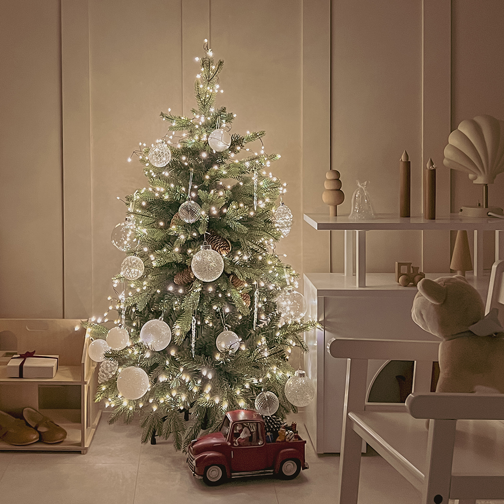 400P 전구포함 크리스마스 100cm 미니트리 중형 풀세트 트윙클 크리스탈