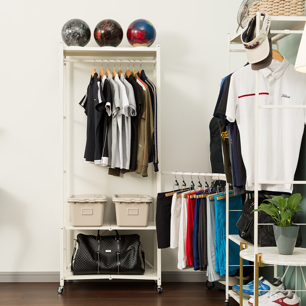 올맘 조립이 필요없는 드레스룸 시스템행거/2개 주문시 모션봉 2개 포함