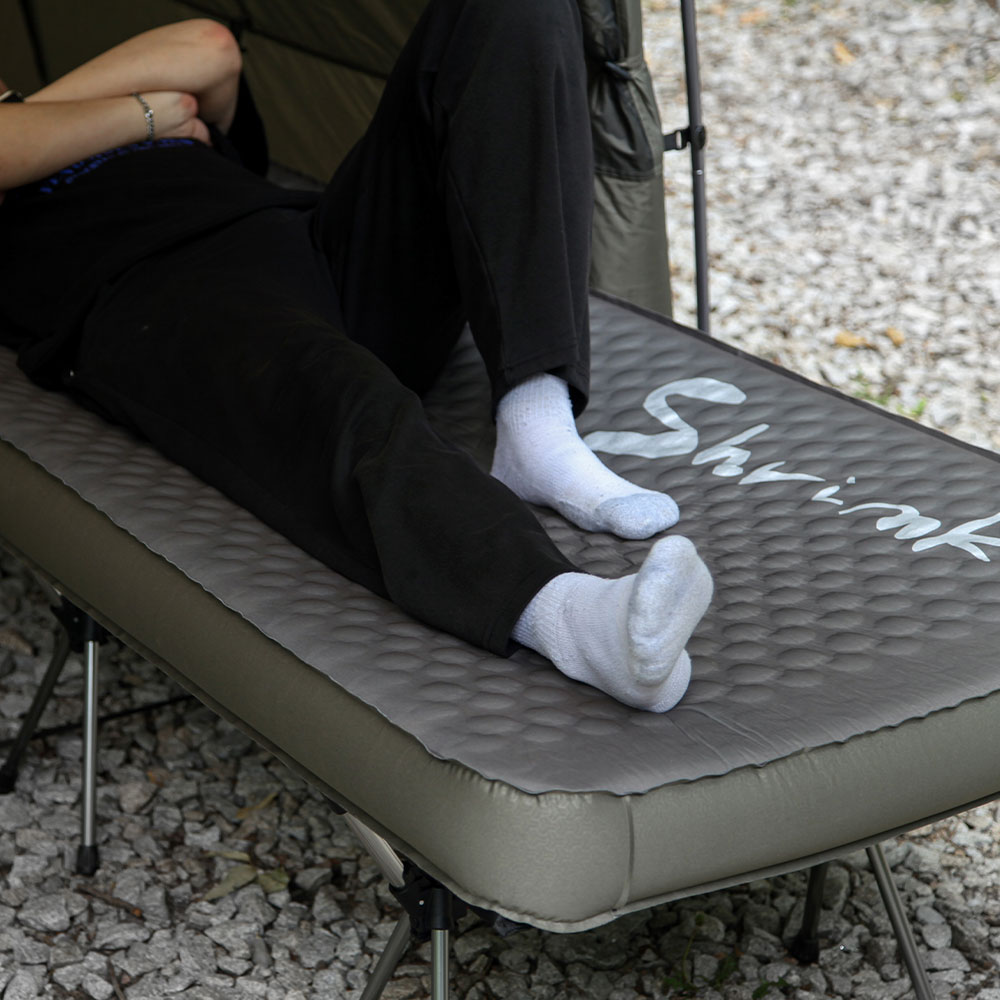 블루폴 슈링크 사입식 자충매트 10T 빌트인 에어펌프 내장 충전식 싱글, 10cm, 카키