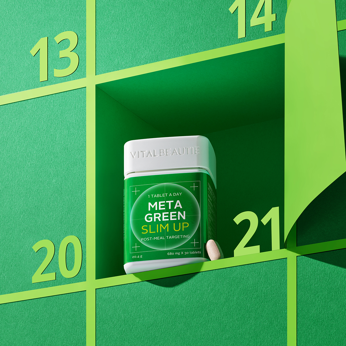 바이탈뷰티 메타그린 슬림업 100일(30일+60일 리필)+10일분 | 2026.03 AD