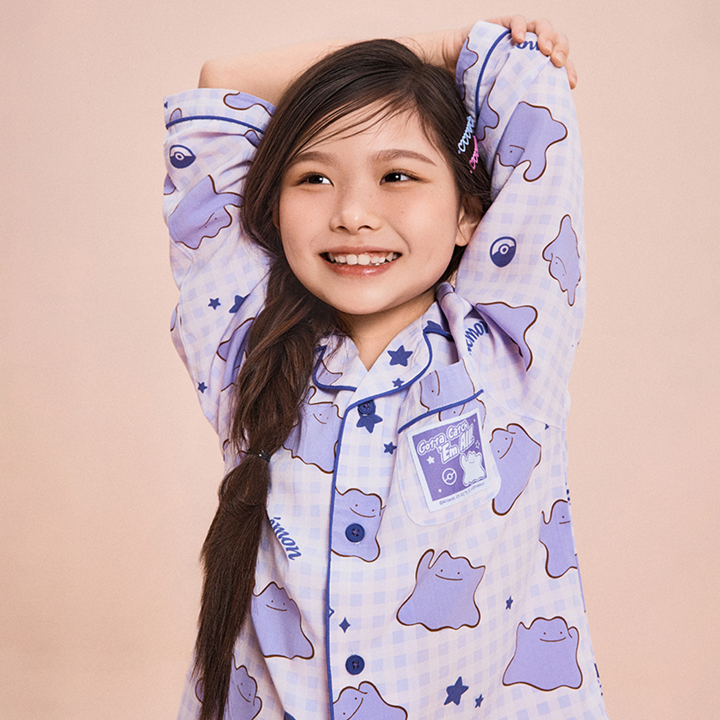 포켓몬 체크 긴팔 파자마, 집에서 편하게 입기 딱 좋아요!