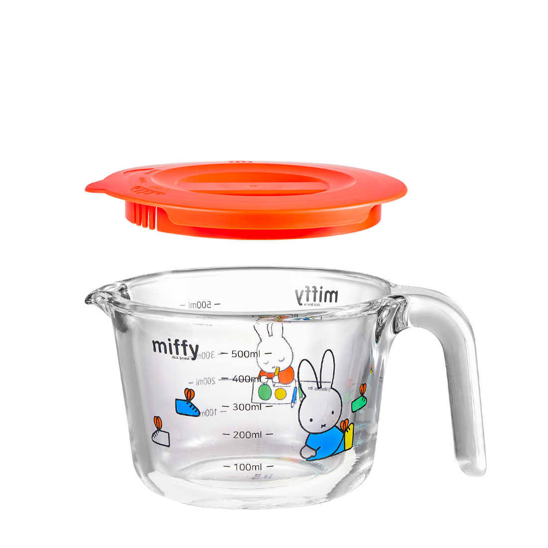 [에지리x미피] 내열유리 계량컵 손잡이 비커 5P 세트 (기프트패키지)