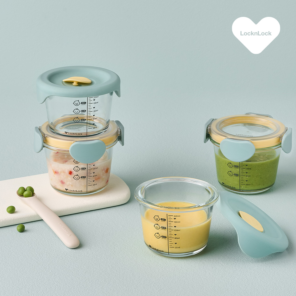 락앤락 리틀럽 디어 이유식 용기 실리콘캡 3P 원형