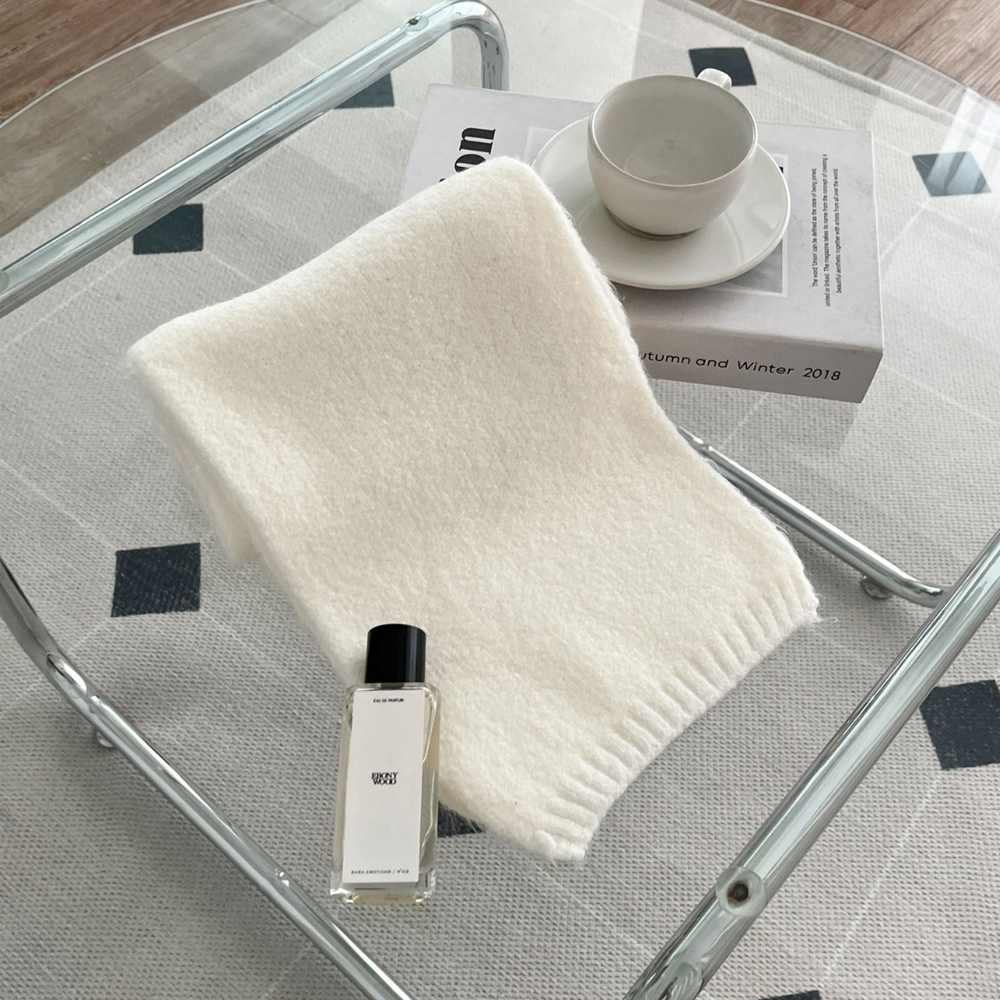 트레이 겨울 남녀공용 울 니트 머플러 목도리