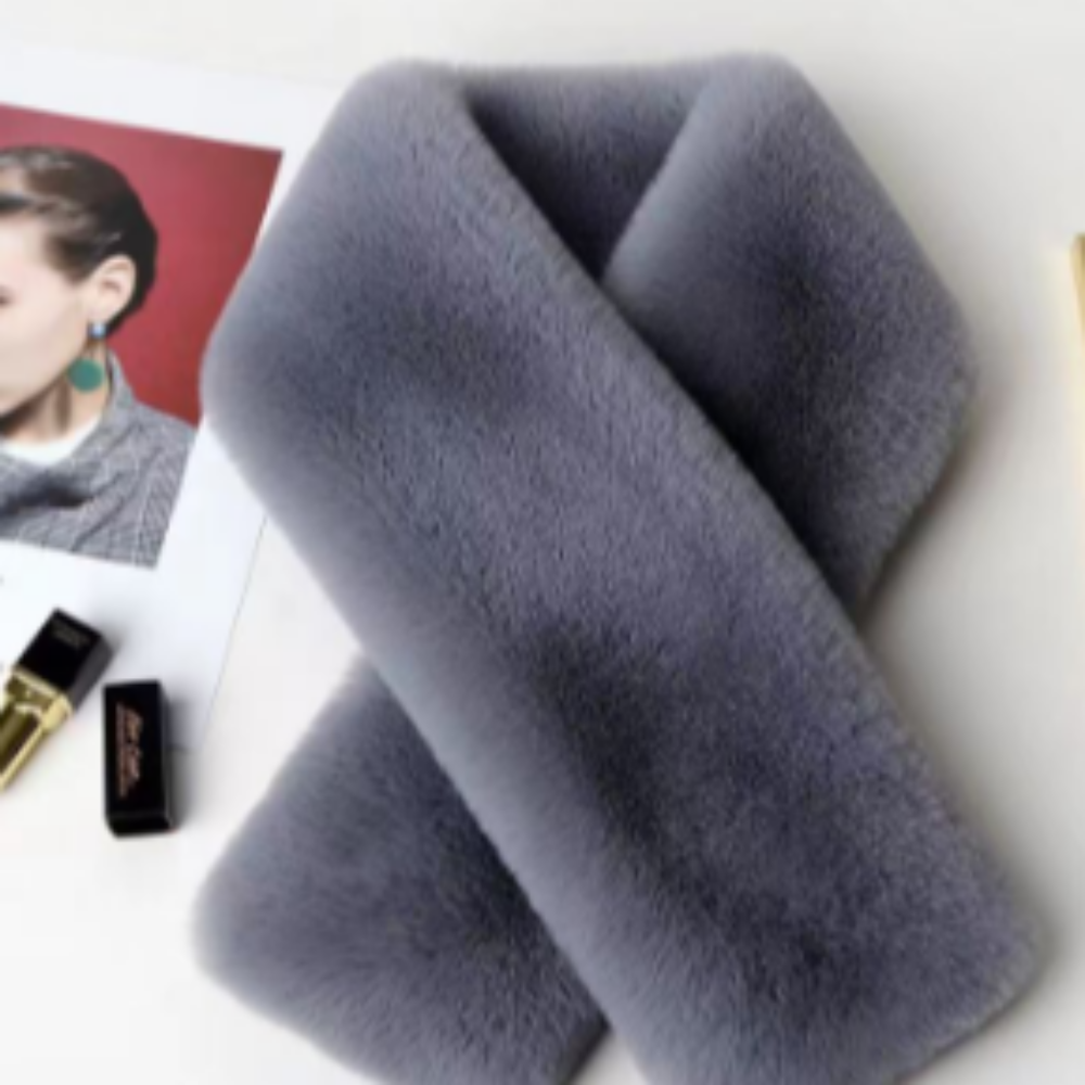 퍼 머플러 쁘띠 목도리 남자 여자 커플 겨울 검정색