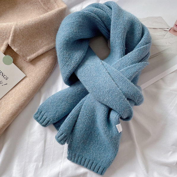 겨울 쁘띠 니트 목도리 짧은 미니 숏 머플러 여자 학생 커플 선물 답례품