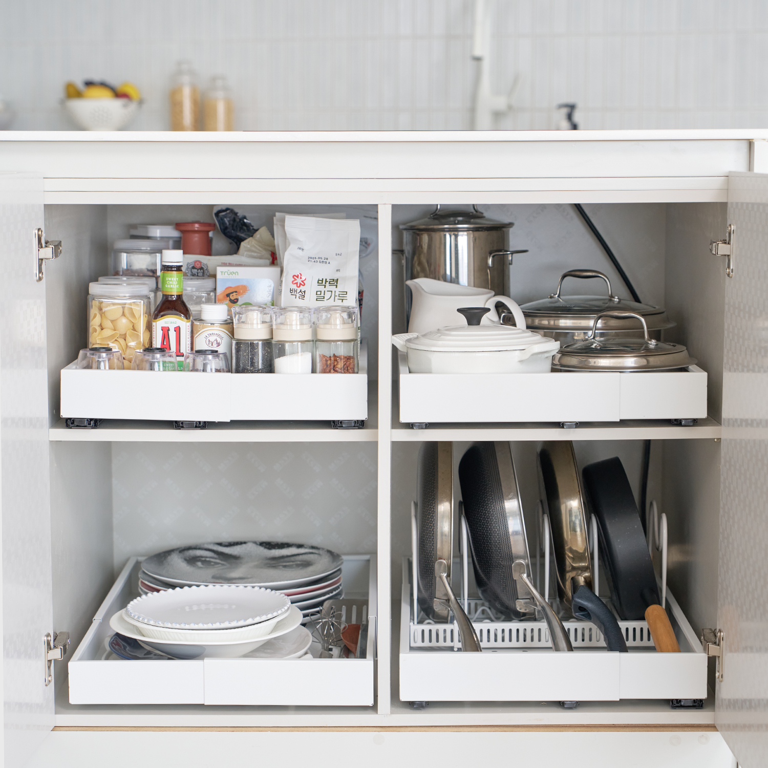 주방 싱크대 하부장, 공간 활용을 극대화하는 슬라이딩 선반 추천