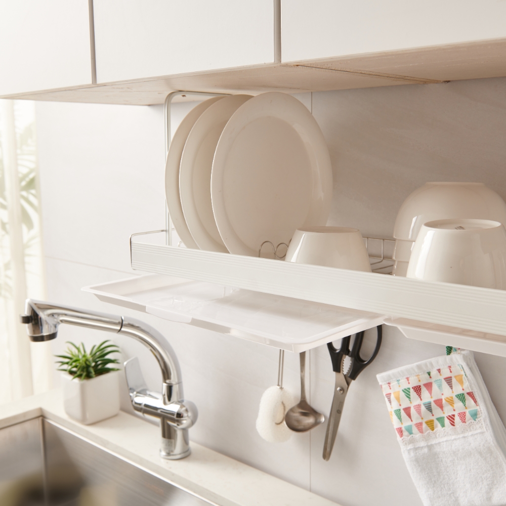 쉽고 깔끔하게 설거지 정리하는 방법, 부착식 식기건조대 추천!