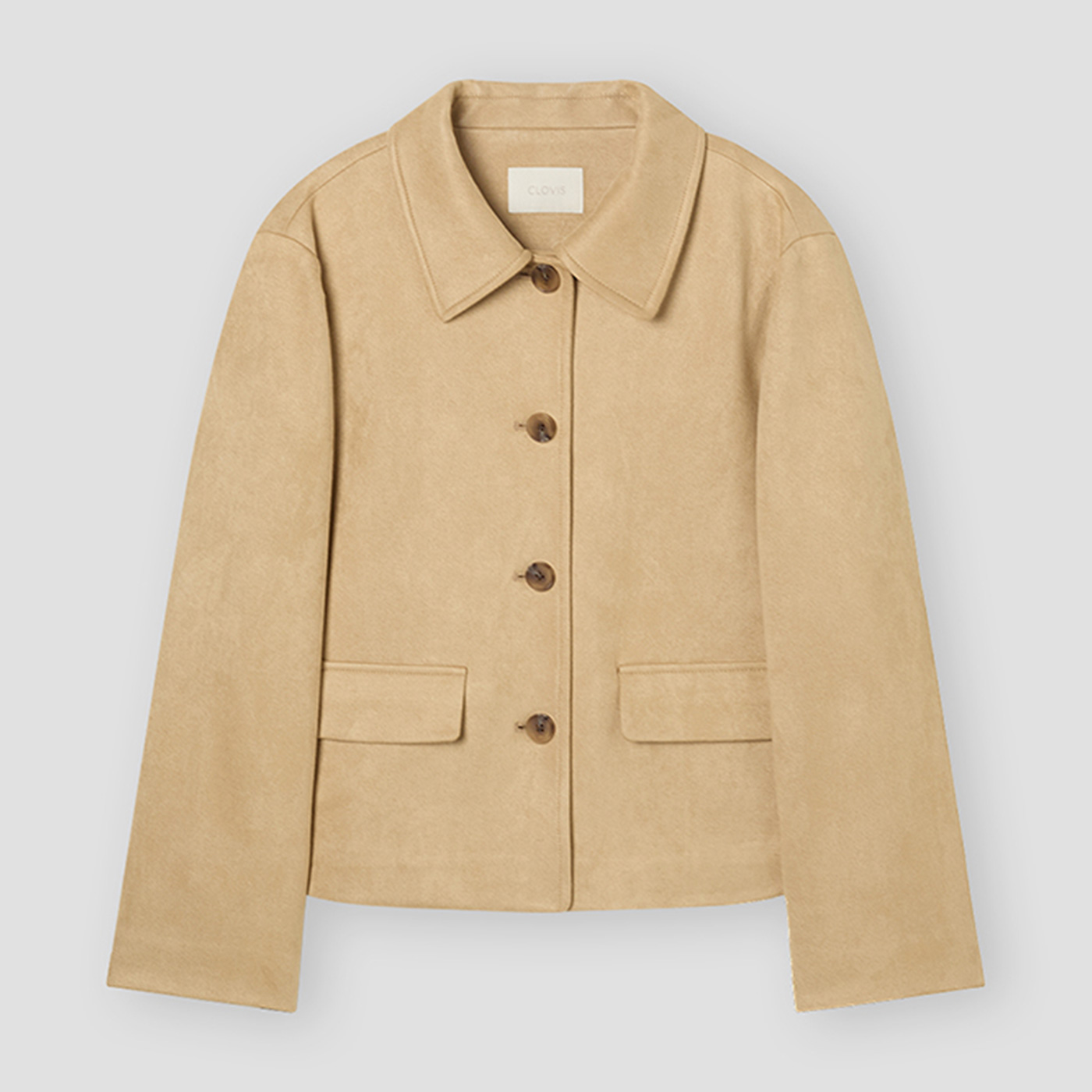 [클라비스] 숏 스웨이드 자켓_CVJLG1201Q