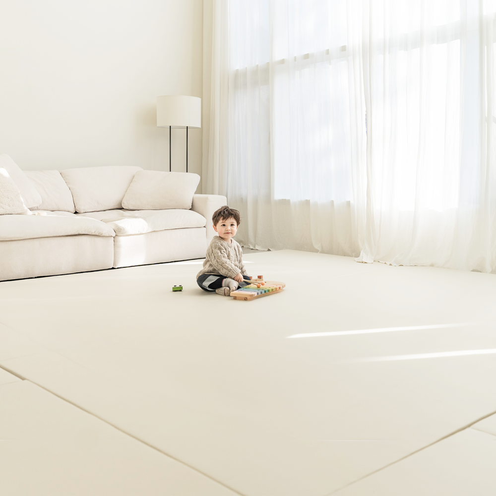 리포소홈 폴더매트 층간소음 아기매트 거실 놀이방 200x240 빅매트 아이보리