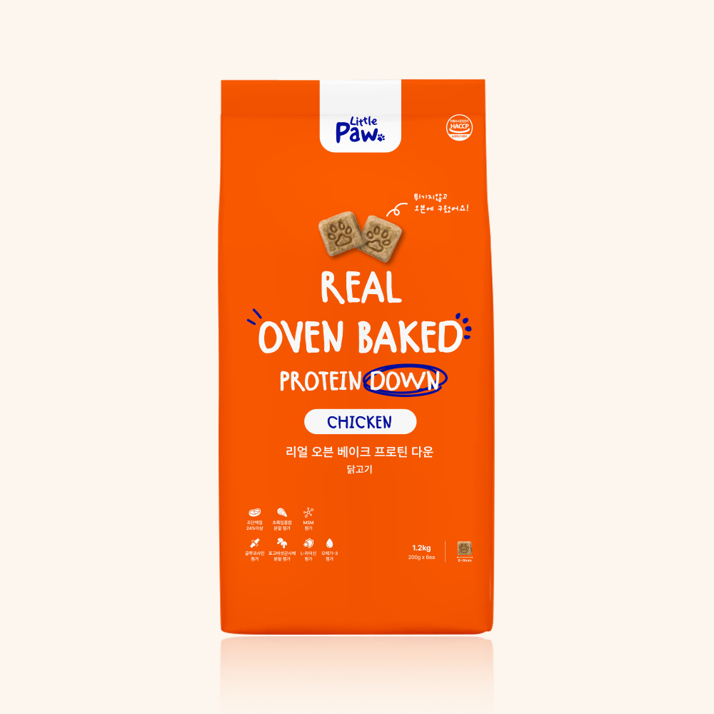 리틀포우 리얼 오븐베이크 프로틴업 에어드라이 강아지사료 치킨 1.2kg