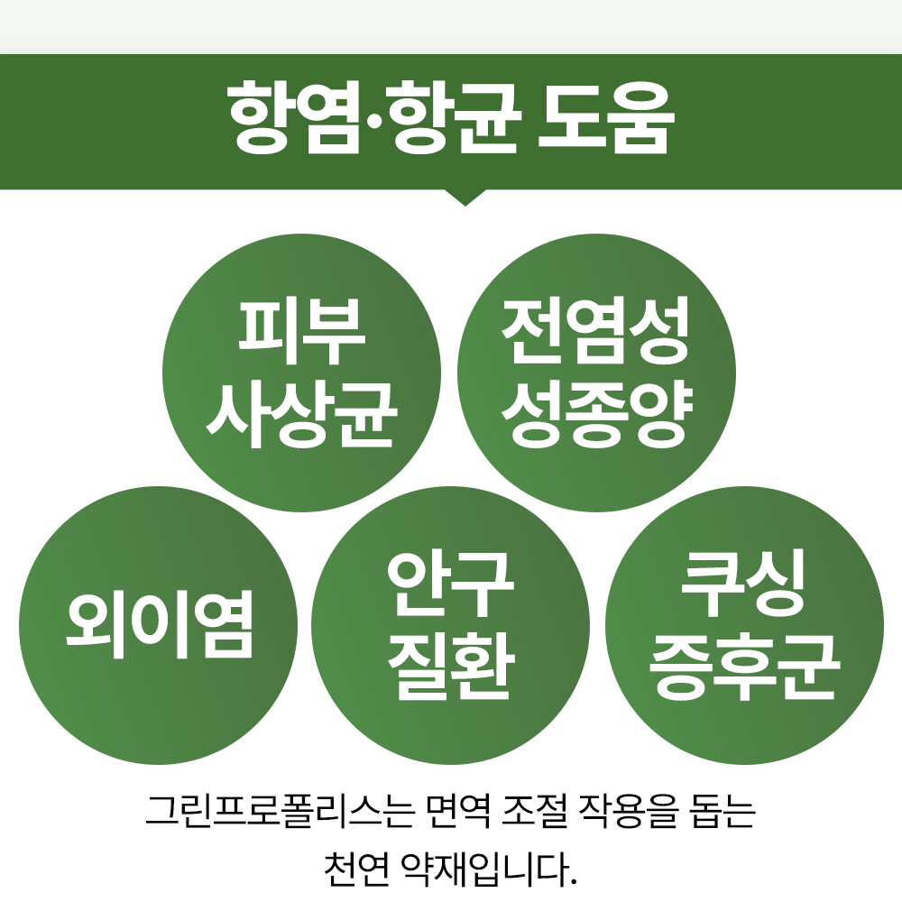 펫생각 강아지 구강 영양제 180정 그린프로폴리스 종합 관절 면역 염증 심장
