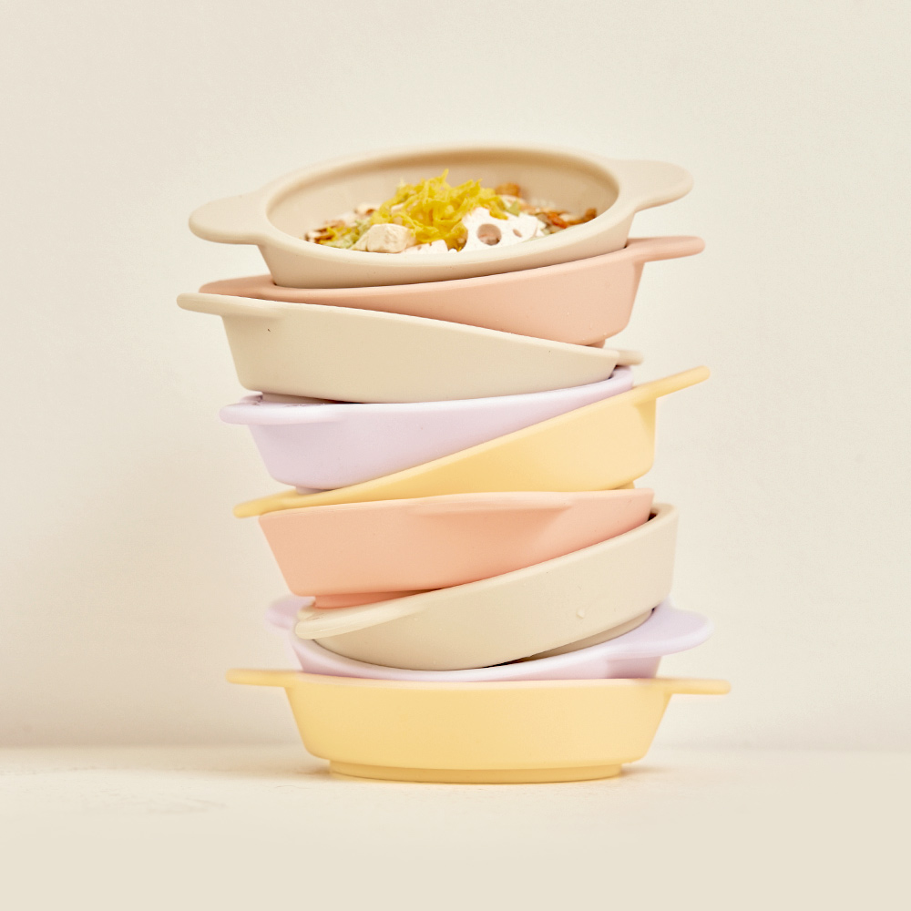 마이플러피 강아지밥그릇 고양이물그릇 실리콘 높이조절 식기 착착시리즈 보울세트 1단 2개