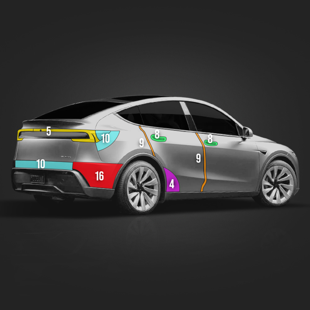 저스트쉴드 테슬라 모델Y 주니퍼 PPF필름 헤드라이트 데일라이트 부분구매