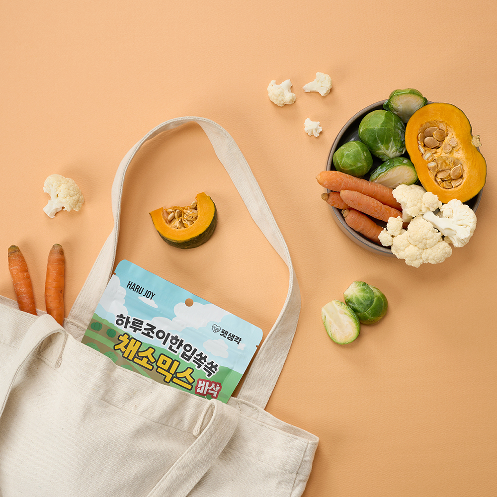 펫생각 믹스 동결건조 강아지 간식 비건 저알러지 단호박 당근 양배추 채소, 25g, 1개