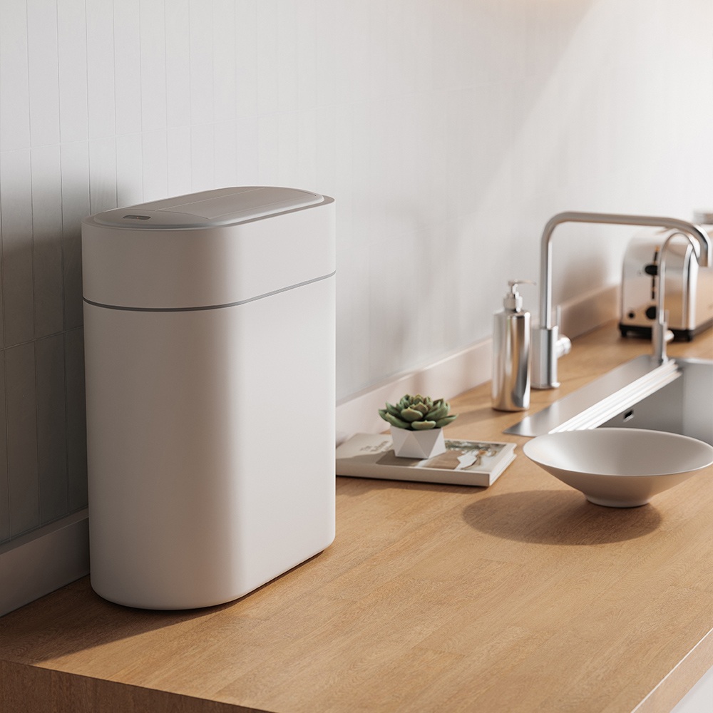 에어빈 완전밀폐 자동 센서 휴지통 냄새차단 욕실 화장실 쓰레기통 9L