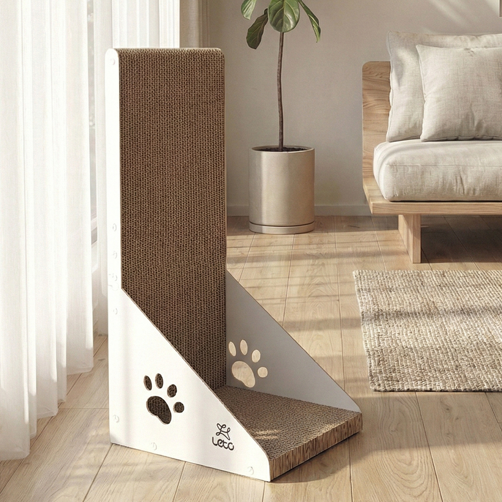 레토 원목 고양이 수직 스크래쳐 대형 90cm