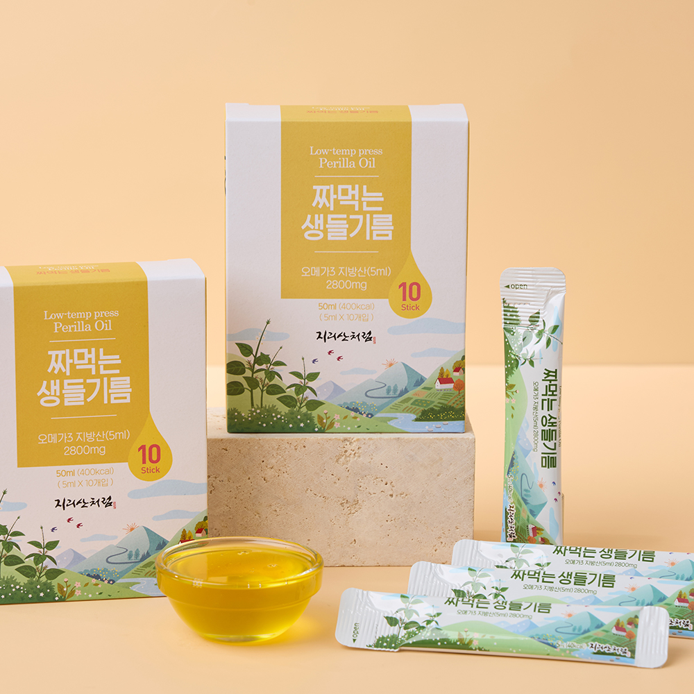 국내산 햇들깨 저온압착 휴대용 짜먹는 생들기름 스틱 5ml 20개